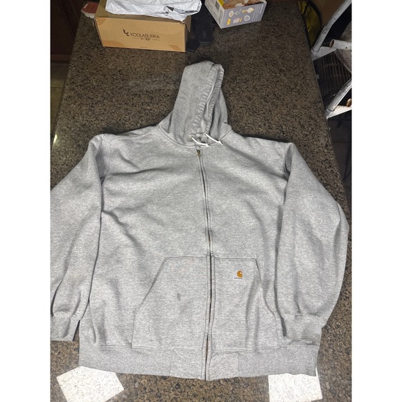 Carhartt Other - Carhartt Mens 2XL Gray Full Zip Hooded Sweatshirt Midweight Fleece Jacket 0251